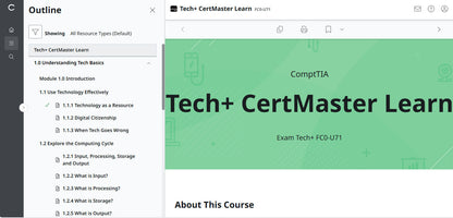 CompTIA CertMaster Learn Tech+ FC0-U71 - Individual License (12 Months Access)