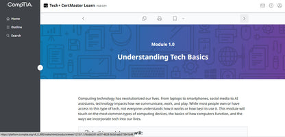 CompTIA CertMaster Learn Tech+ FC0-U71 - Individual License (12 Months Access)