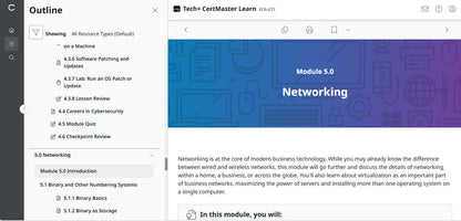 CompTIA CertMaster Learn Tech+ FC0-U71 - Individual License (12 Months Access)