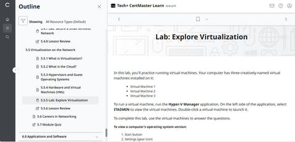 CompTIA CertMaster Learn Tech+ FC0-U71 - Individual License (12 Months Access)