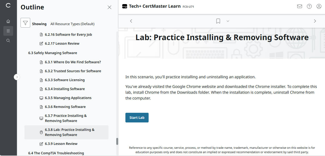 CompTIA CertMaster Learn Tech+ FC0-U71 - Individual License (12 Months Access)