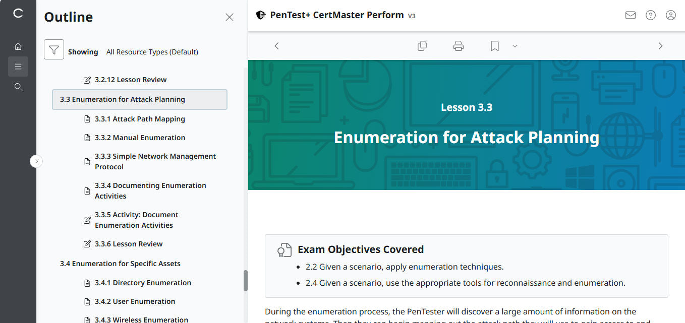 CompTIA PenTest+ CertMaster Perform  PT0-003 (V3) (12 Month Access )