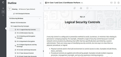 CompTIA A+ Core 1 & 2 CertMaster Perform  (V15)
