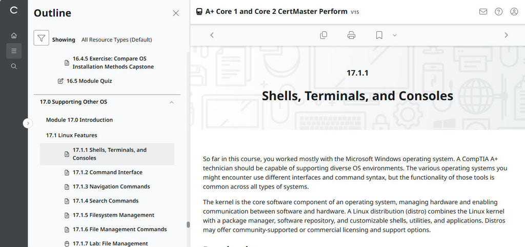 CertMaster Perform for CompTIA A+ Core 1 & 2  (V15) (120 Days  Access)