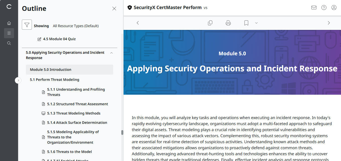 CompTIA CertMaster Perform – SecurityX CASP+ CAS-005 Individual License