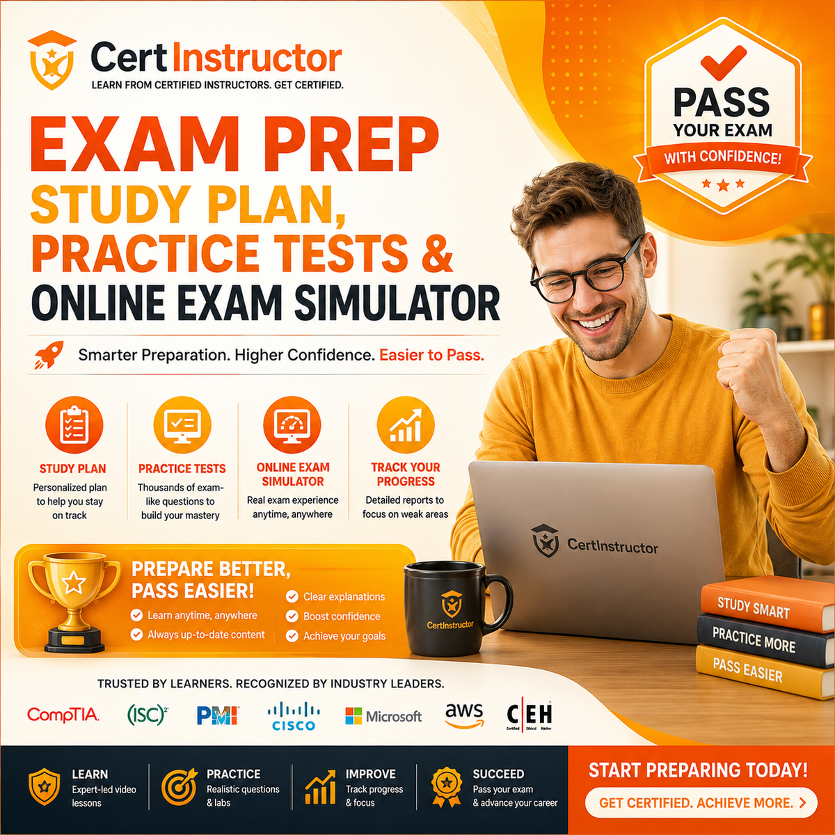 AWS Certified Cloud Practitioner (CLF-C02) Exam Prep — Study Plan, Practice Tests & Online Exam Simulator